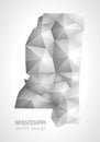 Mississippi vector polygonal mosaic grey perspective triangle map