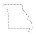 Missouri black outline map. State of USA Royalty Free Stock Photo