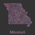 Missouri line art map