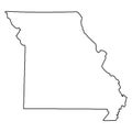 Missouri map outline vector illustartion