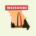 Missouri map. Vector illustration decorative design