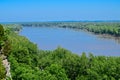 Missouri River with forest Royalty Free Stock Photo