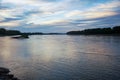 Missouri River at Sunset Royalty Free Stock Photo