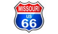 Missouri route US 66 sign icon