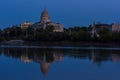 Missouri State Capitol Reflected in Missouri River Royalty Free Stock Photo