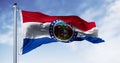 Missouri state flag waving on a clear day Royalty Free Stock Photo
