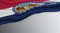 Missouri state Wavy Flag clipping path, Missouri flag Royalty Free Stock Photo