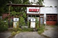 Missouri, United States, circa June 2016 - old abandoned Derby gas station on route 66