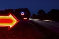 Missouri, United States - circa June 2016 - Sunset Motel neon sign at night on Route 66