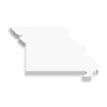 Missouri US state 3D vector map Royalty Free Stock Photo
