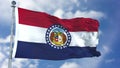 Missouri Waving Flag Royalty Free Stock Photo