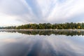 Morning Reflections in Central Minnesota`s Sibley Lake
