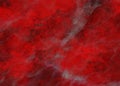 Mist of grey on bright red marbled brush strokes pattern with light drips on black background Royalty Free Stock Photo