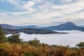 Mist hanging over Verdon Gorge, Gorges du Verdon in French Alps, Provence,France