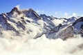 Mist at Jungfraujoch Switzerland Royalty Free Stock Photo