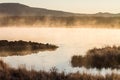 Mist of lake in the early morning Royalty Free Stock Photo
