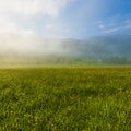 Mist over Austrian landscape Royalty Free Stock Photo