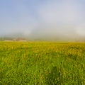 Mist over Austrian landscape Royalty Free Stock Photo