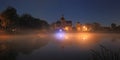 Mist over lake at night Royalty Free Stock Photo