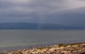 Mist over the mountainous coast