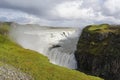 Mist rising from Gullfoss Golden Falls, the most famous waterfall in Iceland. Royalty Free Stock Photo