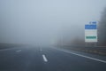 Mist on the autobann alps mountain, austria Royalty Free Stock Photo