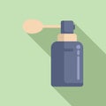 Mist spray bottle icon flat vector. Deodorant atomizer