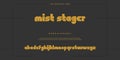 Mist Stager modern alphabet fonts. Typography technology vector illustration