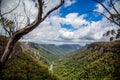 Mist and steam rising from the valley floor of Kangaroo Valley Royalty Free Stock Photo