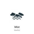 Mist vector icon on white background. Flat vector mist icon symbol sign from modern weather collection for mobile concept and web Royalty Free Stock Photo