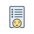 Color illustration icon for Mistake, failure and message Royalty Free Stock Photo