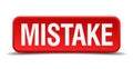 Mistake red 3d square button Royalty Free Stock Photo