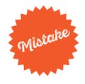 Mistake stamp on white