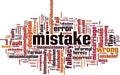 Mistake word cloud Royalty Free Stock Photo