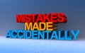mistakes made accidentally on blue Royalty Free Stock Photo