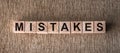 MISTAKES word made with building wooden blocks Royalty Free Stock Photo