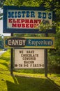 Mister Eds Elephant Museum and Candy Emporium Sign