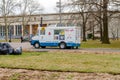 Mister Softee Ice cream Truck at Flushing-Meadows-Park, Queens, New York City Royalty Free Stock Photo