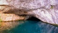 a secret cave in a lake Royalty Free Stock Photo