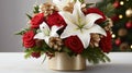 mistletoe christmas flower arrangements Royalty Free Stock Photo