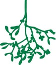 Mistletoe icon vector