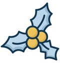 Mistletoe Isolated Vector Icon that can be easily modified or edit in any style Royalty Free Stock Photo