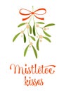 Mistletoe kisses - vintage festive script lettering for Christmas designs