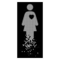 Bright Disappearing Pixel Halftone Mistress Icon