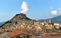 Mistretta, an ancient town in the Italian region of Sicily, view of the rooftops and surrounding countryside