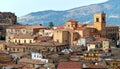 Mistretta, an ancient town in the Italian region of Sicily, view of the rooftops and surrounding countryside