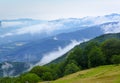 Mists and clouds in the Sierra de Aralar, Navarra Royalty Free Stock Photo