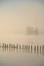 Misty Autumn Morning On Lake Royalty Free Stock Photo