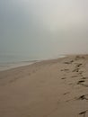 Misty beach. Culatra Island,Algarve, Portugal.