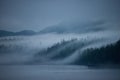 Misty dawn, Inside Passage, Alaska Royalty Free Stock Photo